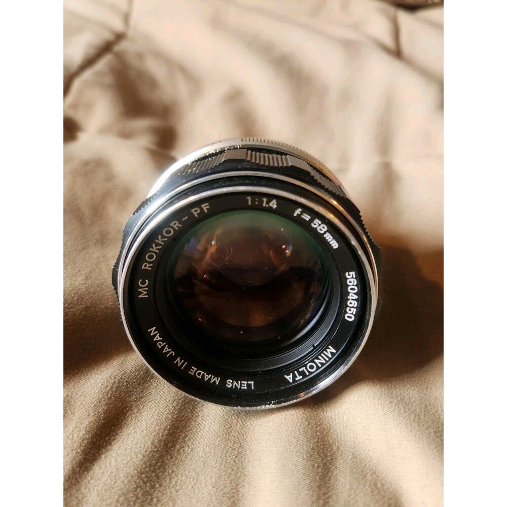Minolta MC Rokkor-PF 58mm f/1.4 Manual Focus Prime Lens - Clean, Vintage MC II